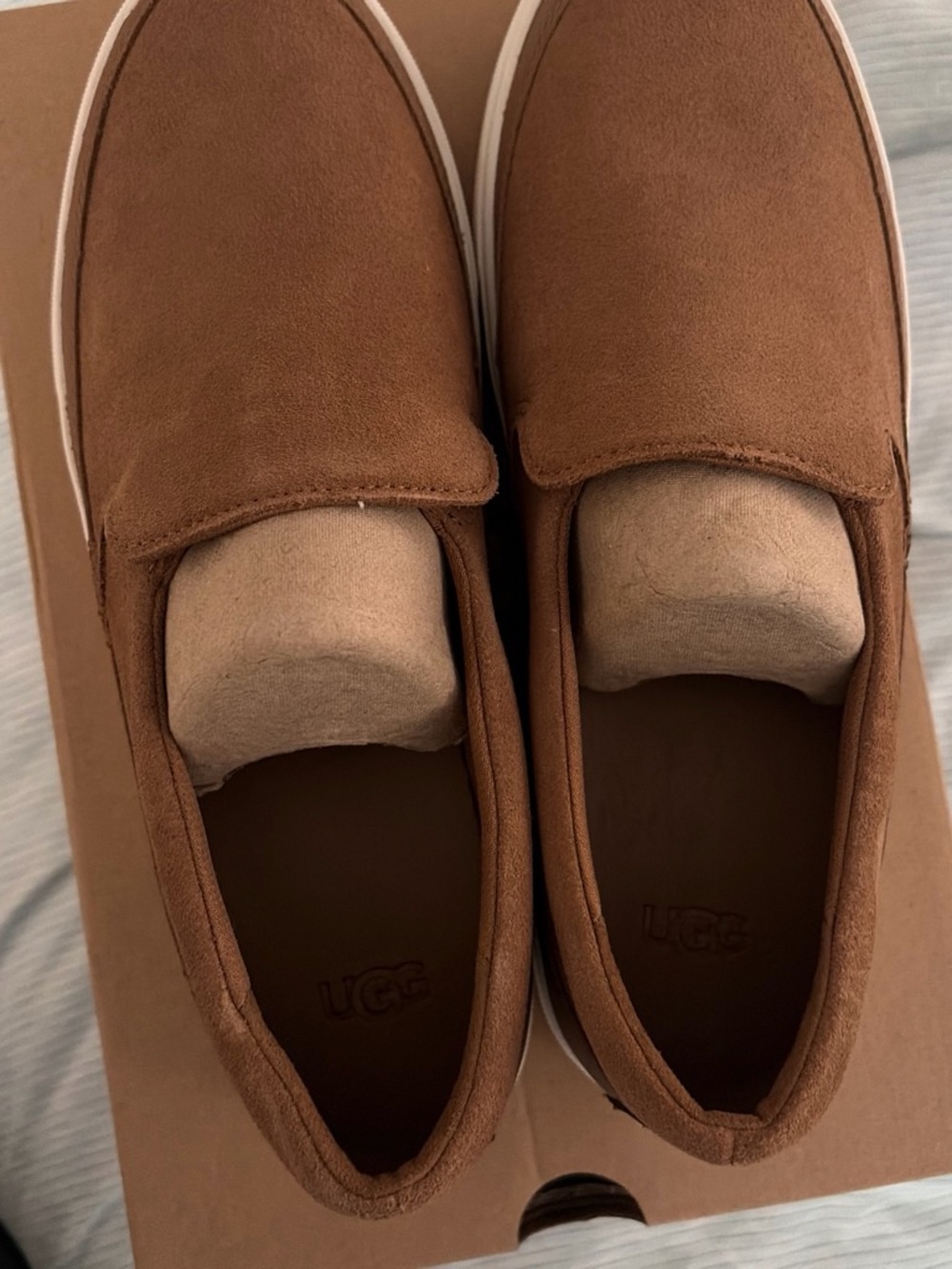 UGG Women’s Brown Suede Slip-On Sneakers